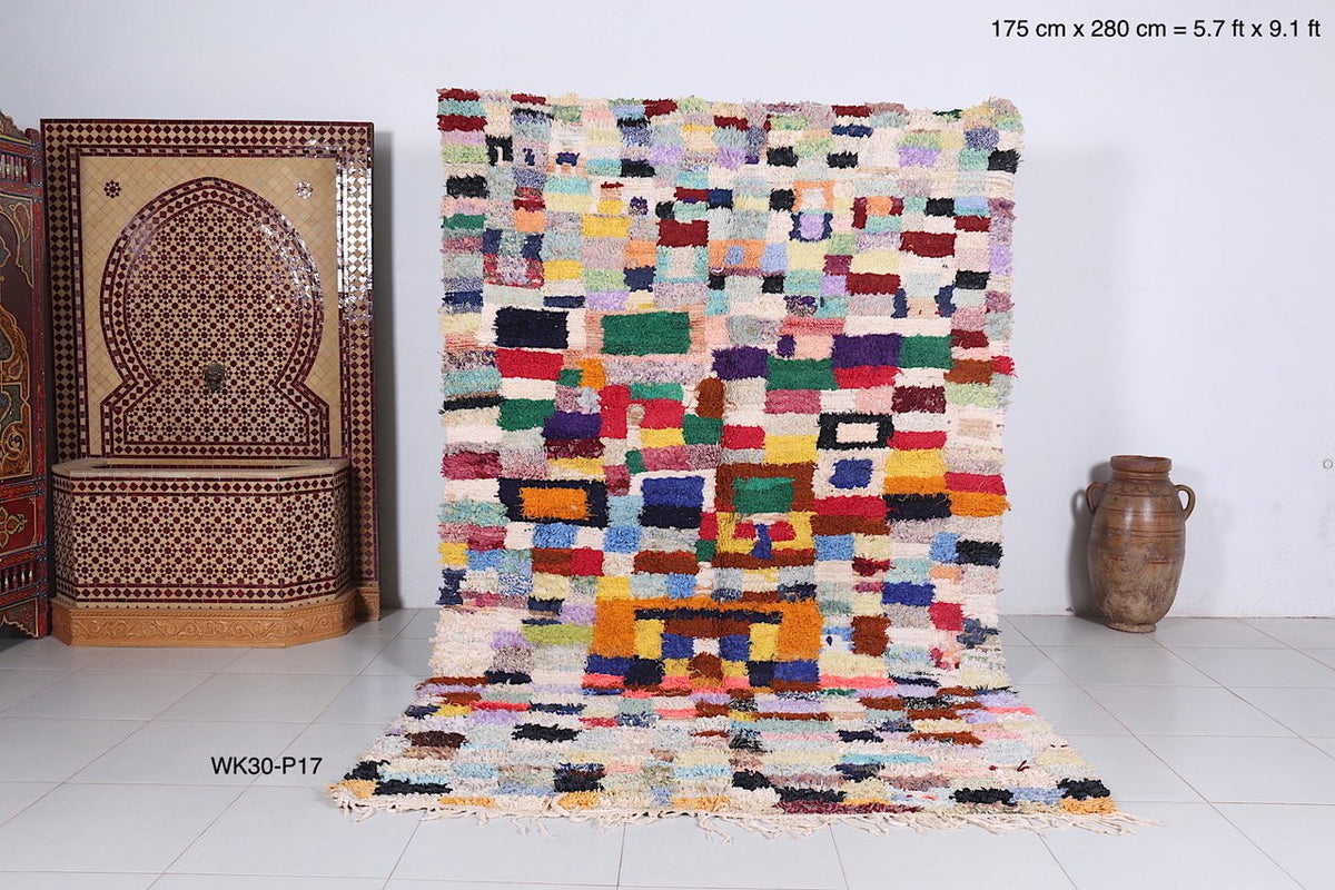 3x4 deals ft small boucherouite Moroccan rug!