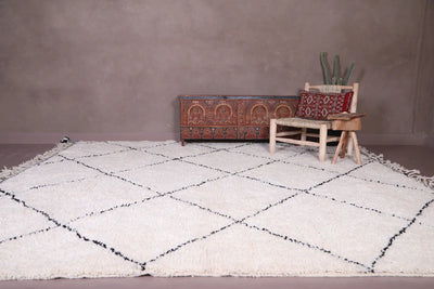 A Beni ourain rug - Handmade berber moroccan rug