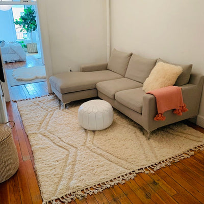 White Moroccan rugs are very popular due to their unique beauty and elegance