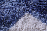 Beni ourain Blue and White Moroccan Rug - Custom Berber Rug