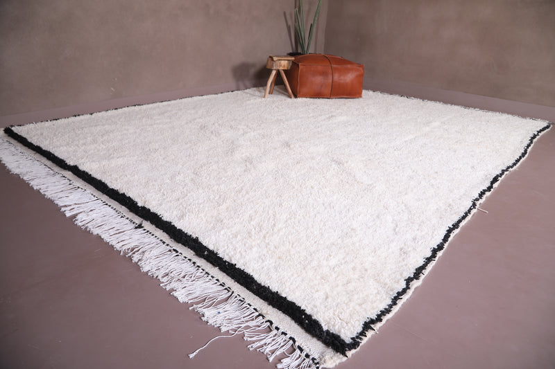 Custom Moroccan carpet - berber beni ourain rug - Beige rug