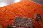 Berber area rug - Custom area rug - Orange Moroccan rug