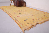 Yellow Moroccan Kilim Rug - Hand Woven Moroccan Rug - Custom Rug