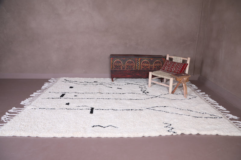 Beni ourain rug - Handmade Moroccan Berber Carpet - Custom Rug