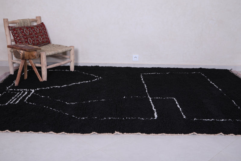 Handmade Moroccan rug - Custom black Wool rug - Berber rug - custom moroccan rugs