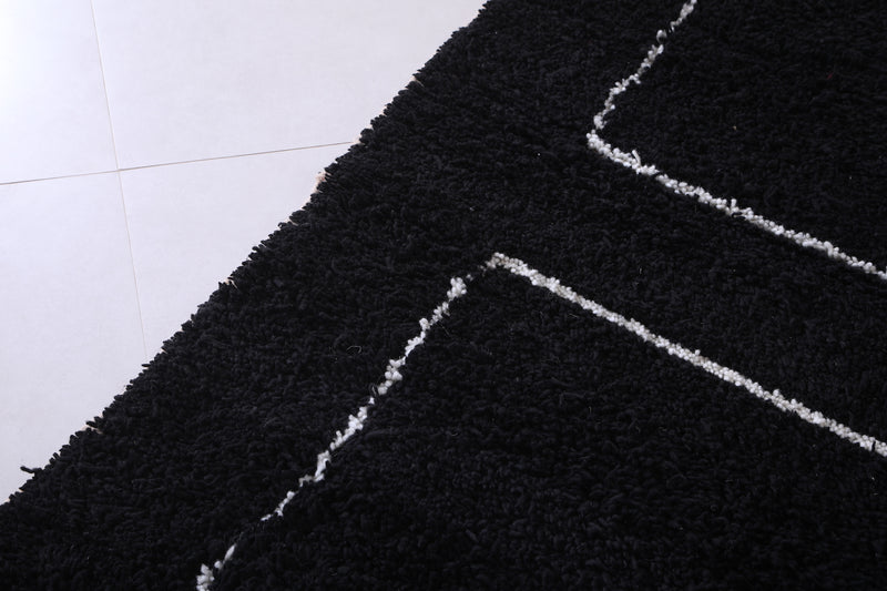 Handmade Moroccan rug - Custom black Wool rug - Berber rug - custom moroccan rugs