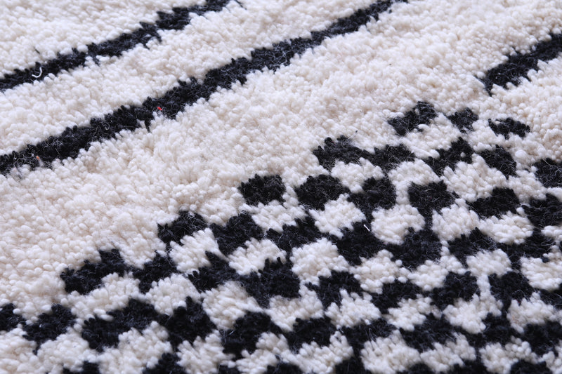 Beni ourain rug - Custom White and Black Moroccan rug