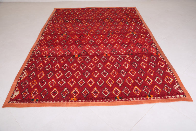 Morrocan Hassira mat, 6.6 FT X 9.2 FT