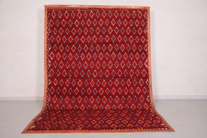 Morrocan Hassira mat, 6.6 FT X 9.2 FT