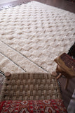 Moroccan Beni ourain rug - Wool Berber Carpet - Custom Rug