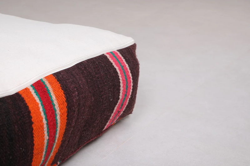 Moroccan Berber Kilim Pouf – Handmade Rug Pouf for Stylish Home Decor