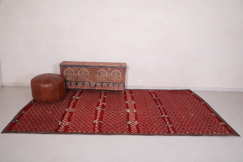 Morrocan Hassira mat, 6.2 FT X 10.7 FT