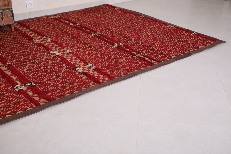 Morrocan Hassira mat, 6.2 FT X 10.7 FT