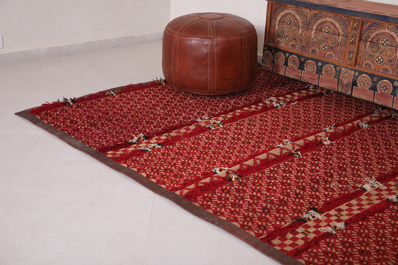 Morrocan Hassira mat, 6.2 FT X 10.7 FT