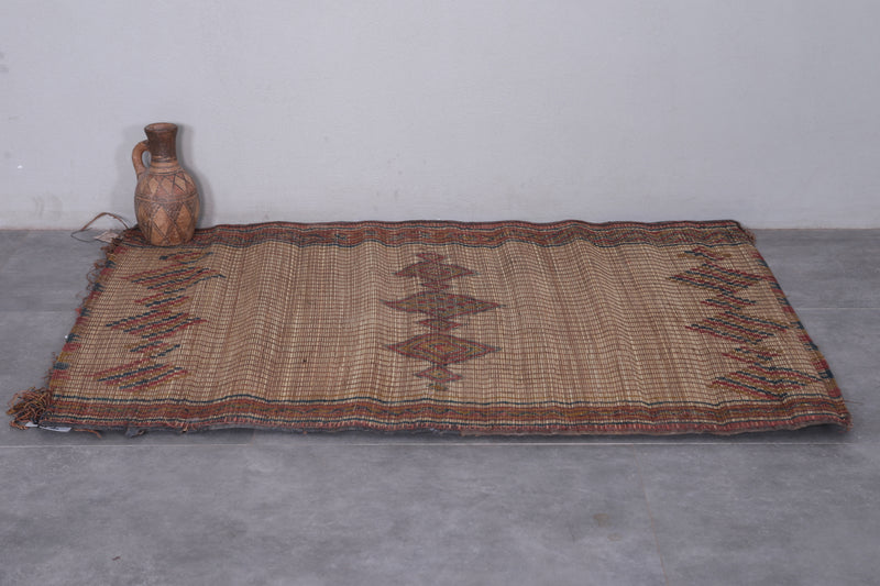 Vintage handmade tuareg rug 3.5 X 4.4 Feet