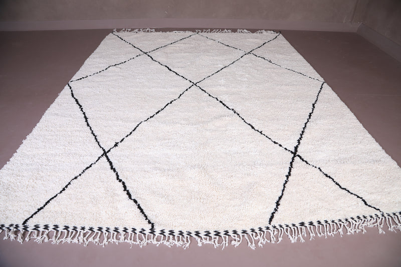 Stunning Beni ourain Moroccan rug - Hand knotted berber carpet - Custom Rug - custom moroccan rugs