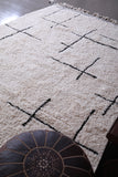 Custom striped Moroccan rug - Handmade Berber rug - Wool rug