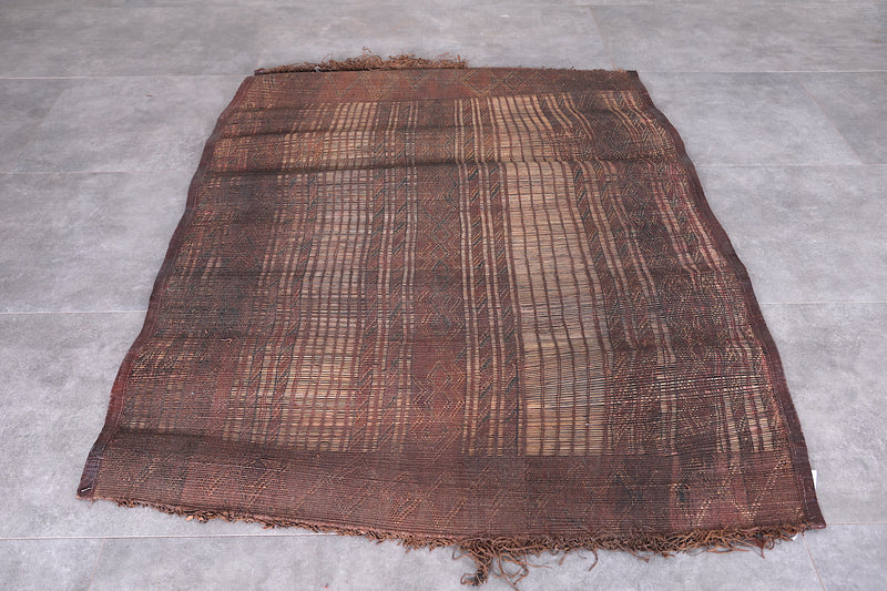 Vintage handmade tuareg rug 4.4 X 6.1 Feet