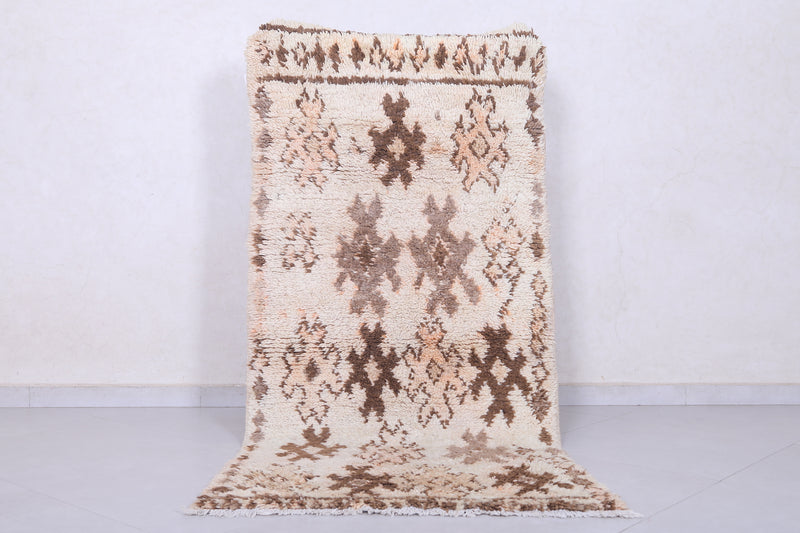 Moroccan berber rug 3 X 6.4 Feet - Beni ourain rugs