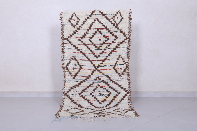 Moroccan berber rug 2.6 X 5.3 Feet - Boucherouite Rugs