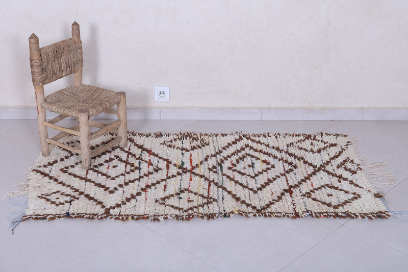 Moroccan berber rug 2.6 X 5.3 Feet - Boucherouite Rugs