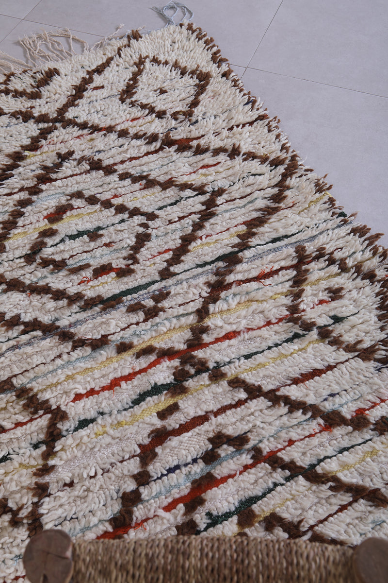 Moroccan berber rug 2.6 X 5.3 Feet - Boucherouite Rugs