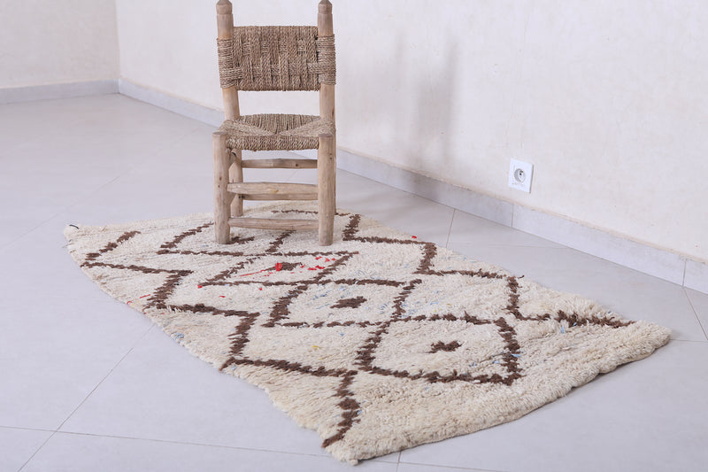 Moroccan berber rug 2.5 X 4.8 Feet - Boucherouite Rugs