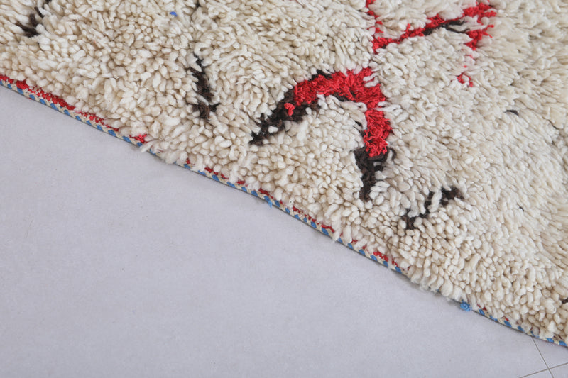 Moroccan Berber Rug | 2.4 X 5.8 Feet Vibrant Handwoven