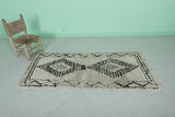 Moroccan berber rug 2.5 X 5.8 Feet - Boucherouite Rugs