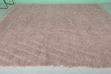 Pink Moroccan Rug - 8 x 9.9 Feet | Handwoven Elegance