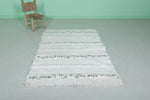 White berber wedding blanket 3.8 x 5.9 ft