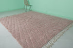 Pink Moroccan Rug - 8 x 9.9 Feet | Handwoven Elegance