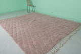 Pink Moroccan Rug - 8 x 9.9 Feet | Handwoven Elegance