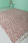 Pink Moroccan Rug - 8 x 9.9 Feet | Handwoven Elegance