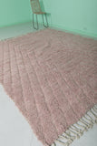 Pink Moroccan Rug - 8 x 9.9 Feet | Handwoven Elegance