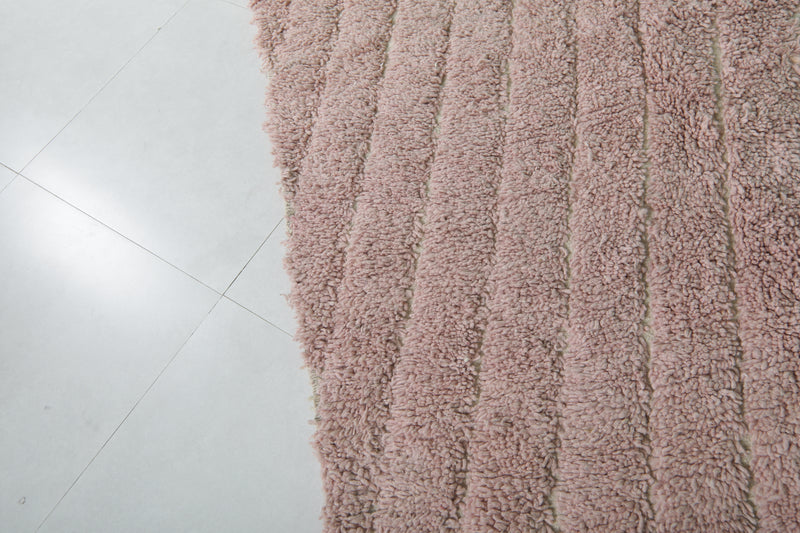 Pink Moroccan Rug - 8 x 9.9 Feet | Handwoven Elegance