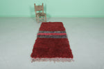 Moroccan berber rug 2.5 X 5.4 Feet - Boucherouite Rugs