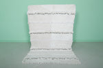 White berber wedding blanket 3.8 x 5.9 ft