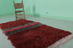 Moroccan berber rug 2.5 X 5.4 Feet - Boucherouite Rugs