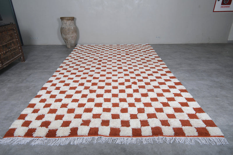 Checkered Moroccan rug - Hand knotted rug - Morocco rug