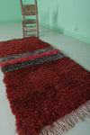 Moroccan berber rug 2.5 X 5.4 Feet - Boucherouite Rugs