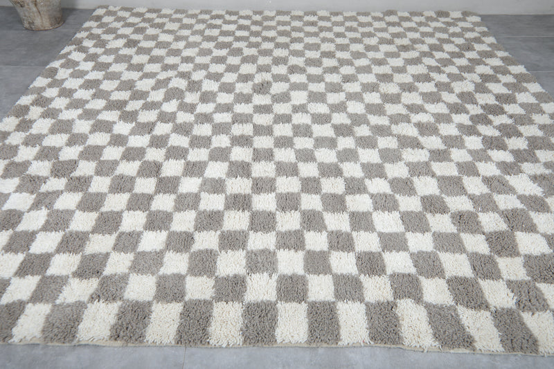 Large Moroccan Checkered Rug - 10 x 9.8 Feet