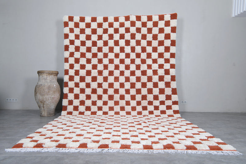 Checkered Moroccan rug - Hand knotted rug - Morocco rug