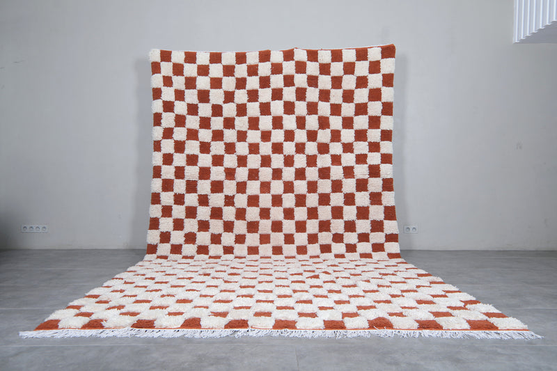 Checkered Moroccan rug - Hand knotted rug - Morocco rug