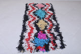 Moroccan berber rug 2.6 X 6.2 Feet - Boucherouite Rugs