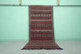 vintage handwoven kilim, 4.4 x 9.2 Feet Runner rug