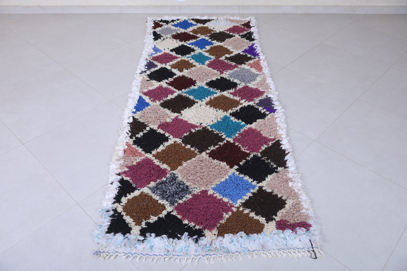 Moroccan berber rug 3.1 X 8 Feet - Boucherouite Rugs