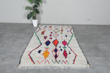 Colorful Moroccan berber rug 4.7 FT × 7.6 FT