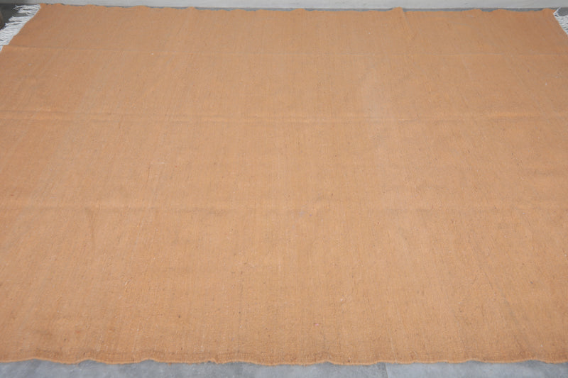 Solid Beige Moroccan Rug - 7.8 x 9.8 ft