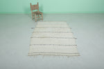 Handmade Berber wedding blanket rug 3.8 FT X 5.4 FT